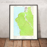 Old Map of Cannon Beach, Oregon by USGS, 1949 – Haystack Rock, Tillamook Head & Ecola State Park