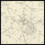 Mapa antiguo personalizado de Solihull 