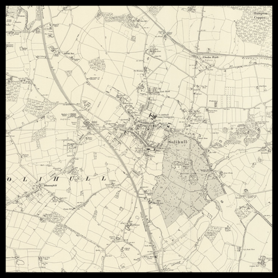 An old Ordnance Survey map of Solihull