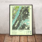 Old Map of Manhattan, New York by USGS, 1947 – Central Park, Upper East Side & Upper West Side