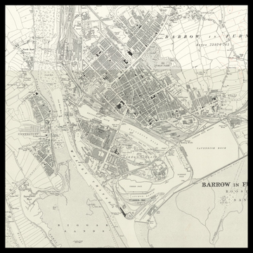 An old Ordnance Survey map of Barrow-in-Furness