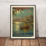 Annecy Travel Poster: Lac d’Annecy by François Cachoud