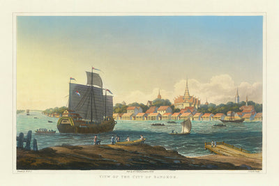First View of Bangkok by Henry Colburn, 1828
