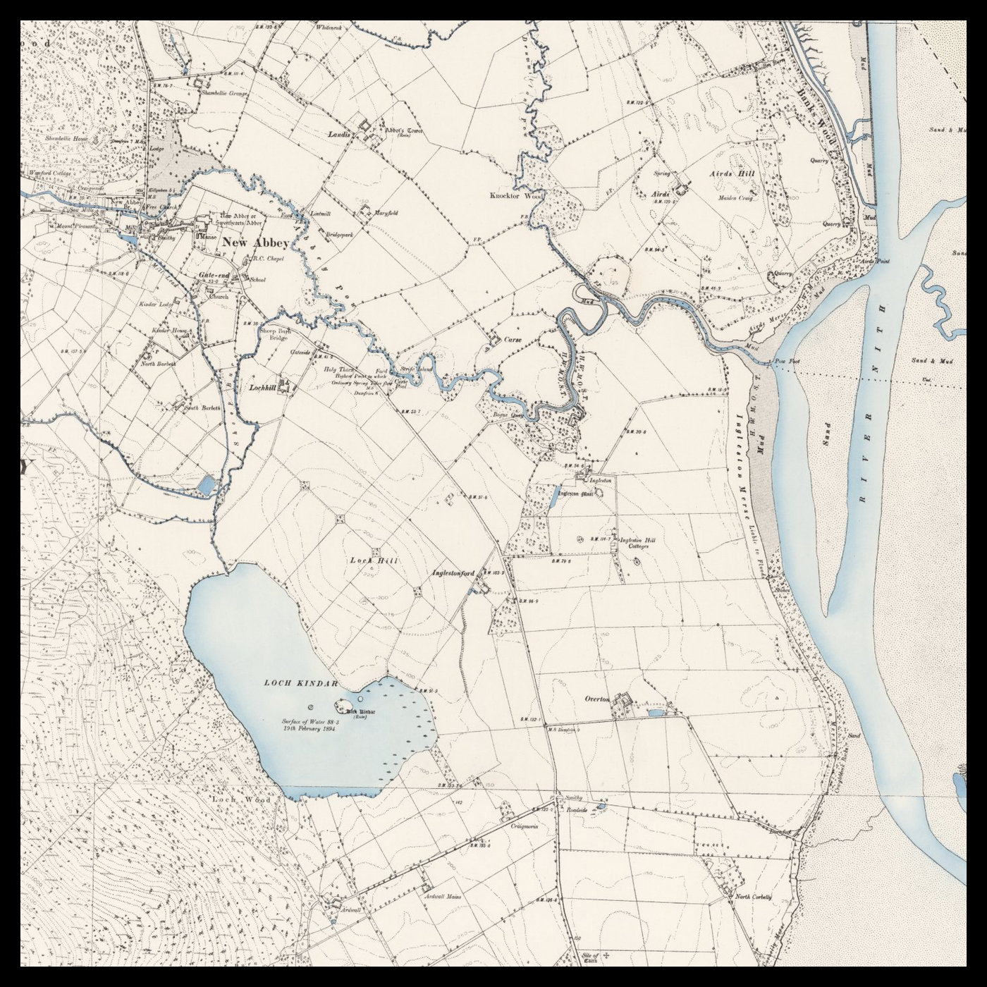 An old Ordnance Survey map of Dumfries