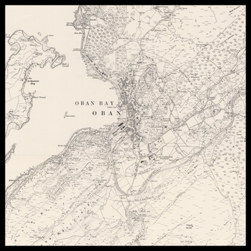 Una vecchia mappa Ordnance Survey di Oban