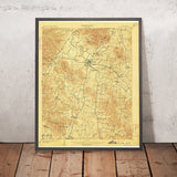 Old Map of Franklin, Tennessee by USGS, 1909 – Leiper's Fork, Brentwood & Winstead Hill