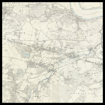 Eine alte Ordnance-Survey-Karte des London Borough of Bexley
