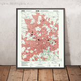 Map of Lancaster, Pennsylvania by USGS, 1997 – Conestoga River & Millersville