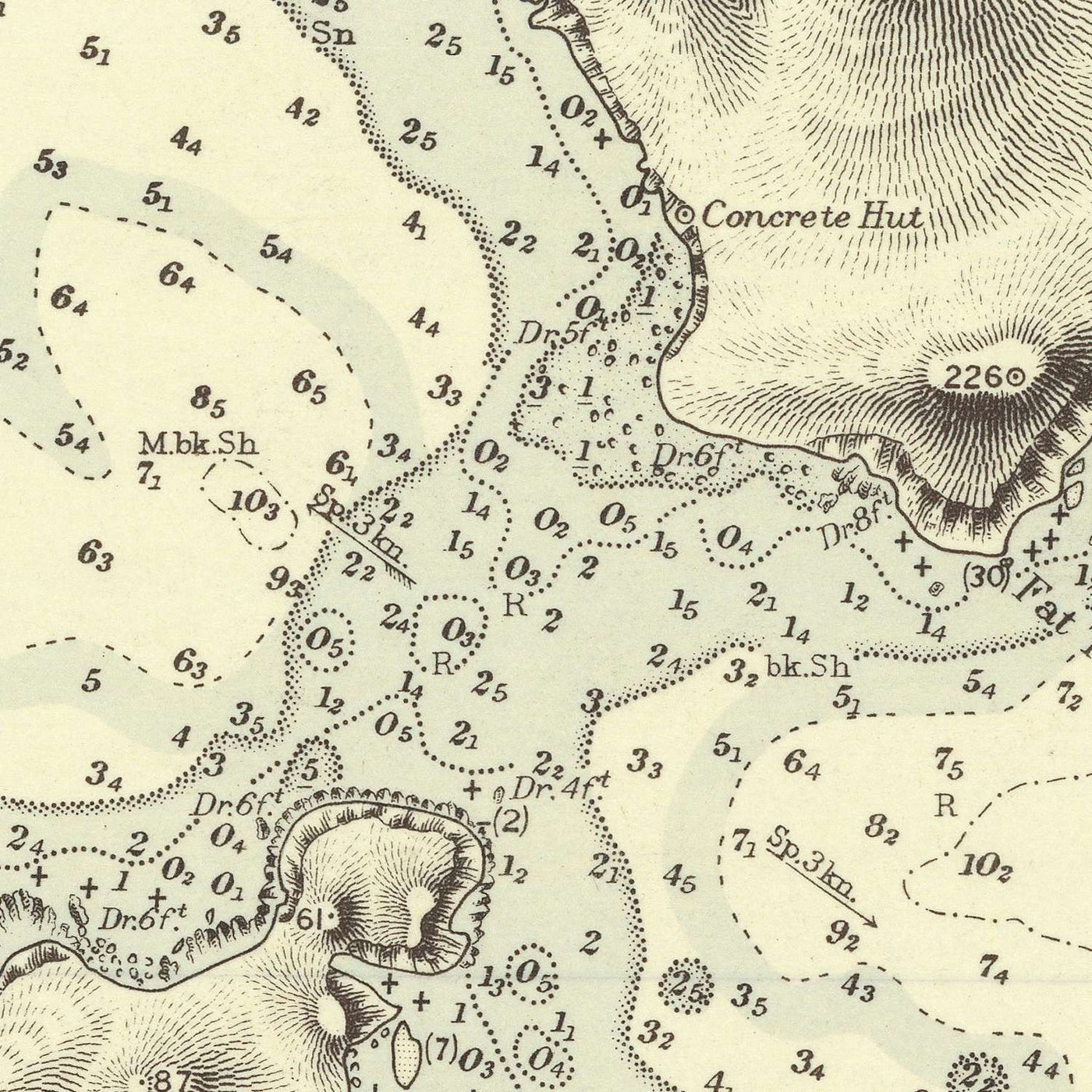Old Hong Kong Nautical Chart by Belcher, 1953: Victoria Harbour, Kowloon Peninsula