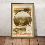 Affiche de voyage du chemin de fer électrique de l’Oberland bernois par Anton Reckziegel, 1904 