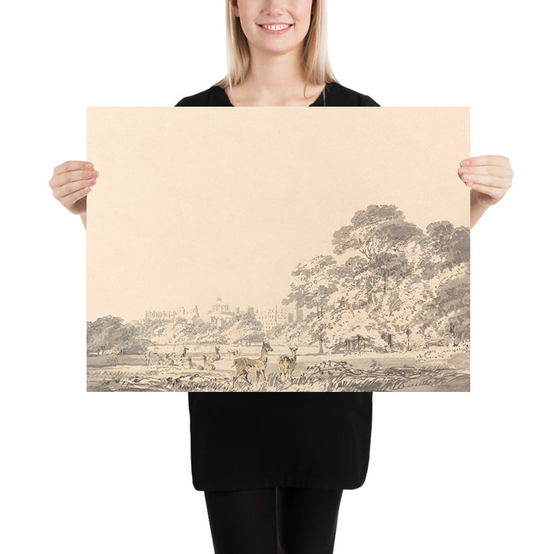 Castillo de Windsor y Parque con Ciervos de Turner, 1800 