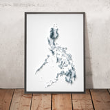 Topografische 3D-Reliefkarte der Philippinen 