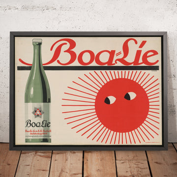 A framed image of Boa-Lie Vintage Drinks Advertising Poster by Julius Klinger, 1911