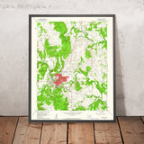 Old Map of Pawhuska, Oklahoma by USGS, 1960 – Osage County & Highway 99