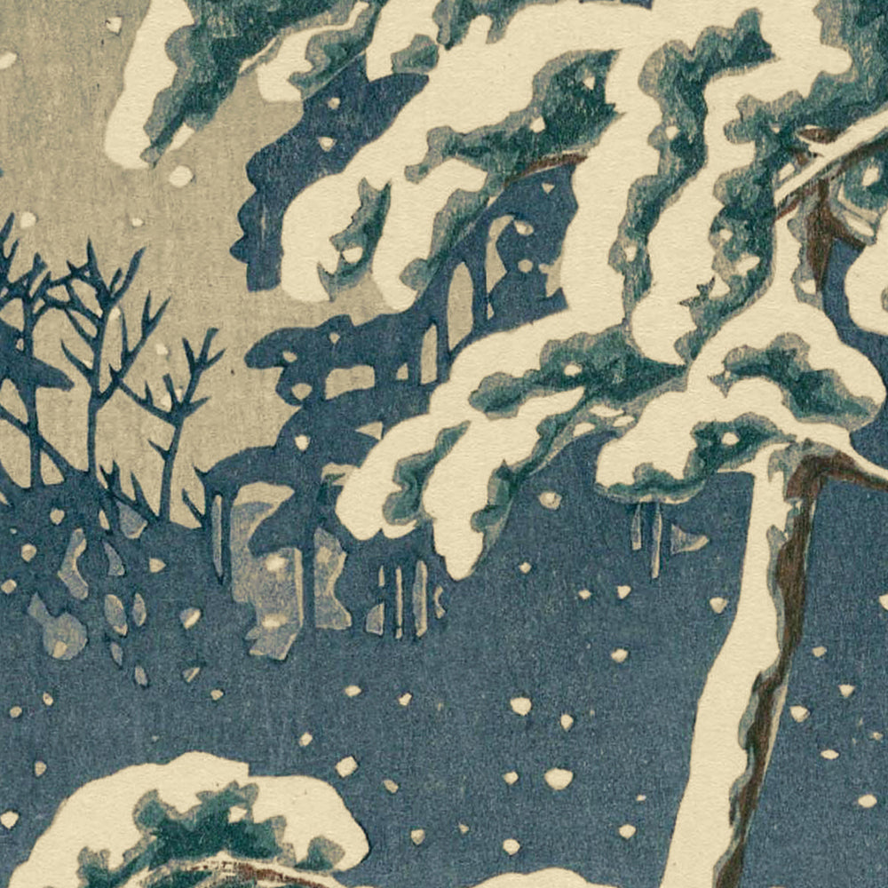 Senzoku Pond In The Snow by Hasui Kawase, 1935