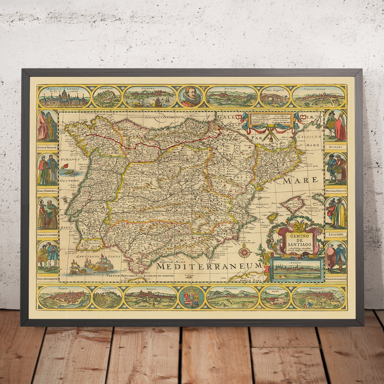 Old Camino de Santiago Route Map by The Unique Maps Co & Jansson: Spai ...