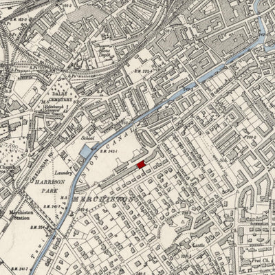 Personalised Old Map of Derby