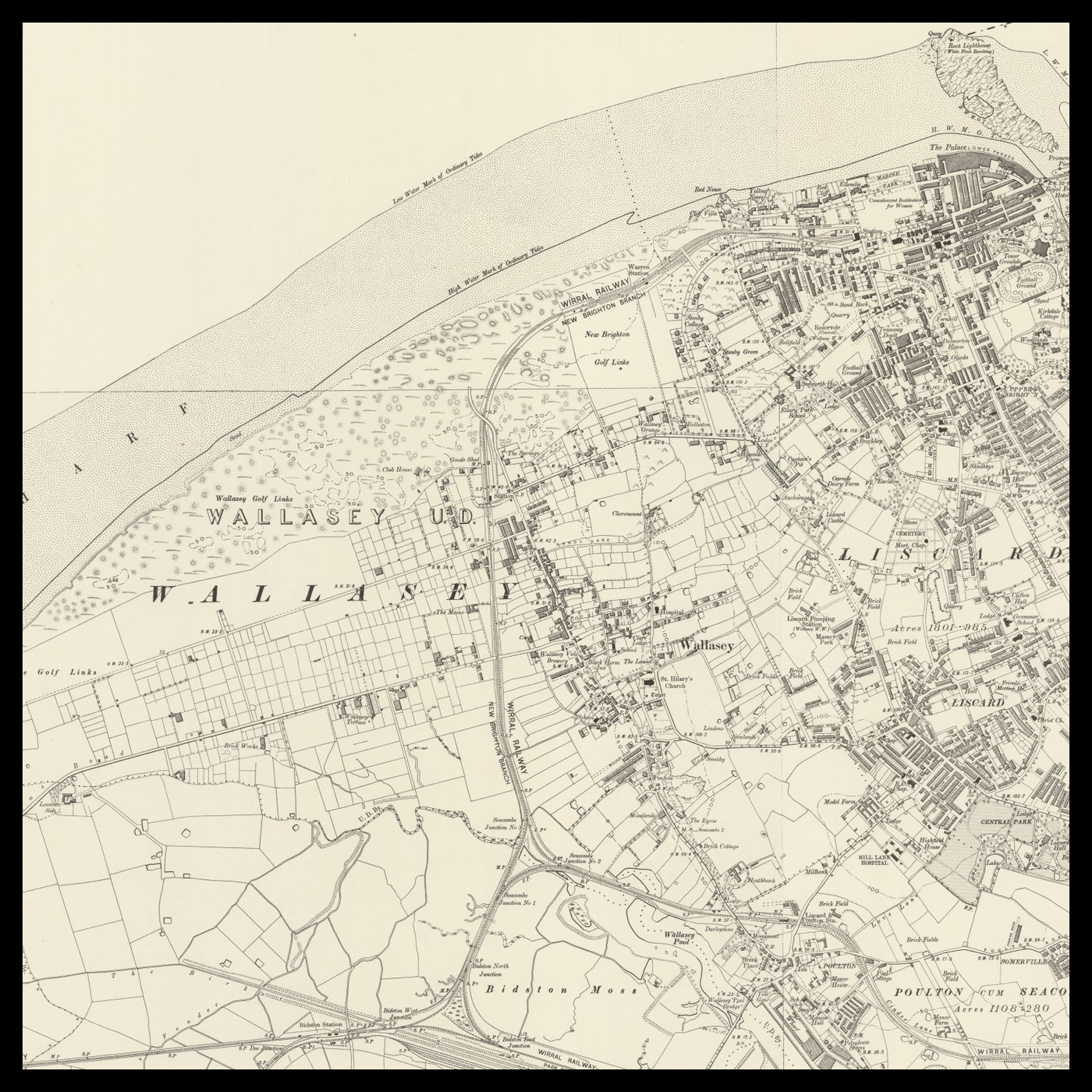 An old Ordnance Survey map of Wallasey