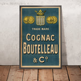 Cognac Boutelleau & C° Vintage Cognac Poster, 1899