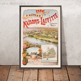 Reiseposter Maisons-Laffitte: Parc du Château, Terrains à Bâtir von H. Basin, 1904 