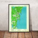 Old Map of Camden, Maine by USGS, 1955 – Rockport, Penobscot Bay & Mount Battie