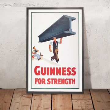 Ein gerahmtes Bild von Guinness for Strength von John Gilroy, 1934