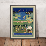 Póster de viaje de Canadá Oriental y Terranova de John Held Jr., 1926 