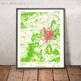 Old Map of Fayetteville, Arkansas by USGS, 1958 – University of Arkansas, Springdale & Ozark Mountains