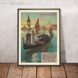 Affiche de voyage Venise : Paris à Venise par Frederic Hugo d’Alési, 1898 