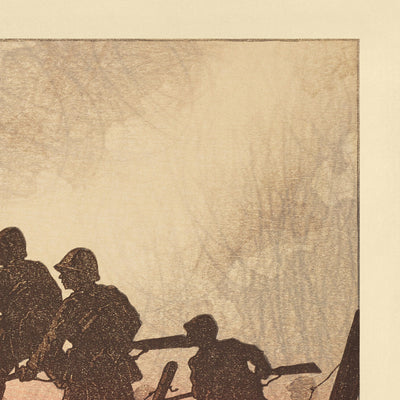 Soldier Assault (Totsugeki) by Hasui Kawase 1935