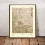 Old Map of Prescott, Arizona by USGS, 1948 – Granite Mountain, Thumb Butte & Watson Lake