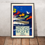 Affiche de voyage Opatija : Abbazia Sport Woche 4.-12. Mai 1912 par Stefanie Glax, 1911 