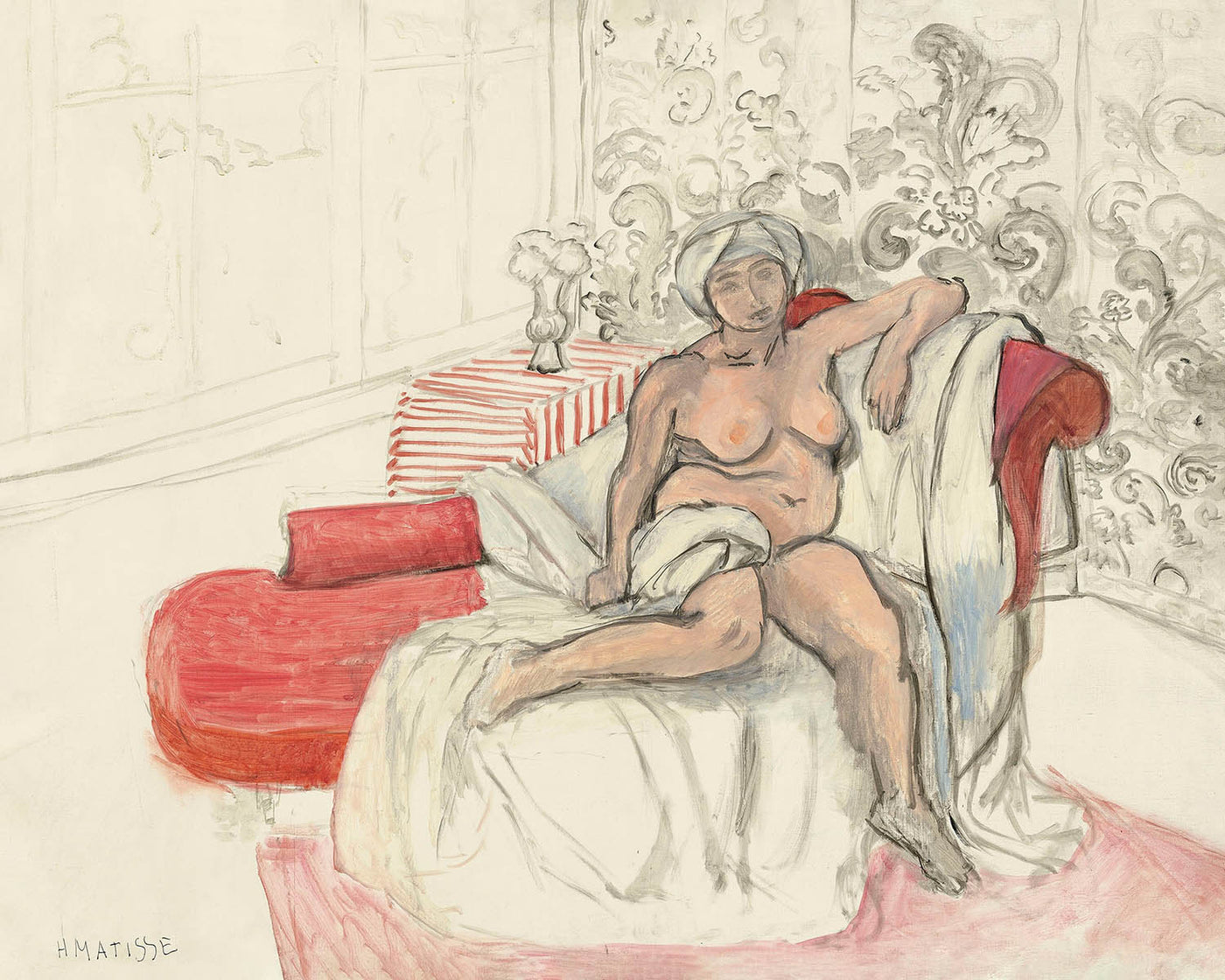 Nu sur la chaise longue (Nude on the chaise longue) by Henri Matisse, 1920