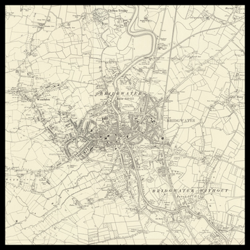 Eine alte Ordnance-Survey-Karte von Bridgwater