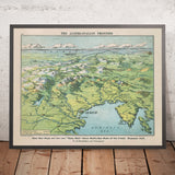 Old WWI Military Map of the Austro-Italian Frontier, 1916: Isonzo Front, Trieste, Venice, Brenner Pass, Dolomites