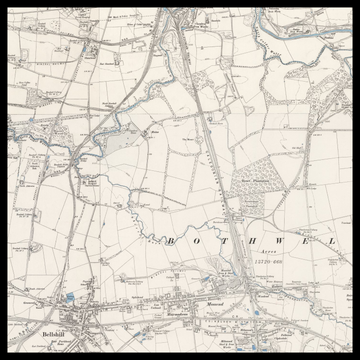 Un antiguo mapa del Ordnance Survey de Bellshill