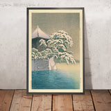 Neve al Tempio di Godaido a Matsushima di Hasui Kawase, 1935 