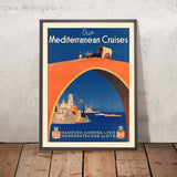 Mediterranean Travel Poster: Our Mediterranean Cruises