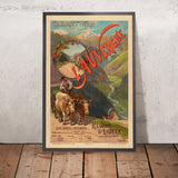 Affiche de voyage Auvergne : Chemin de fer d’Orléans – Région du Lioran par F. Hugo d’Alesi 