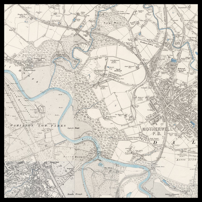 An old Ordnance Survey map of Hamilton