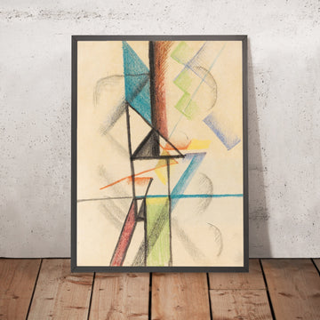 A framed image of Abstract Forms V by August Macke, 1913