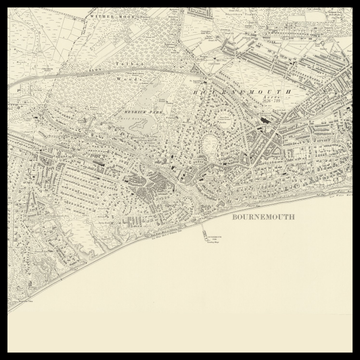 An old Ordnance Survey map of Bournemouth