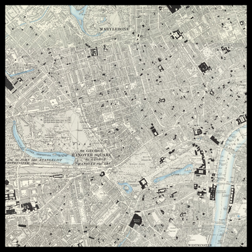 Eine alte Ordnance-Survey-Karte von Mayfair