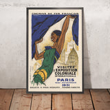 Affiche de voyage Paris : Visitez l’Exposition Coloniale Internationale par Dransy, 1931 