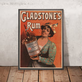 Gladstone’s Rum Vintage Rum Poster, 1893