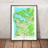 Old Map of Frankfort, Michigan by USGS, 1956 – Lake Michigan & Crystal Lake