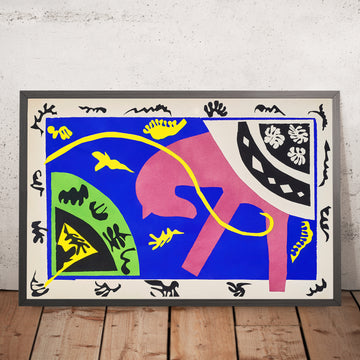 Une image encadrée de Le cheval, le cavalier et le clown (The horse, the rider, and the clown) par Henri Matisse, 1947