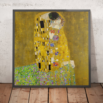 Une image encadrée de Le Baiser de Gustav Klimt, 1907–1908