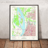 Old Map of Memphis, Tennessee by USGS, 1965 – Mississippi River & T.O. Fuller State Park