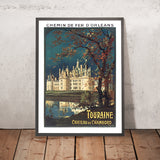 Touraine Travel Poster: Chemin de fer d’Orléans by Louis Tauzin, 1900